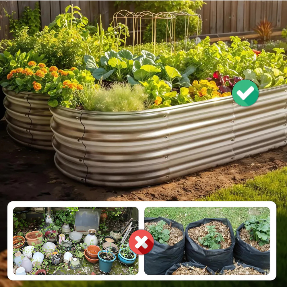 Galvanised Steel Garden Bed