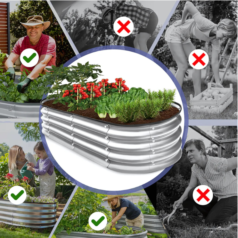 Galvanised Steel Garden Bed