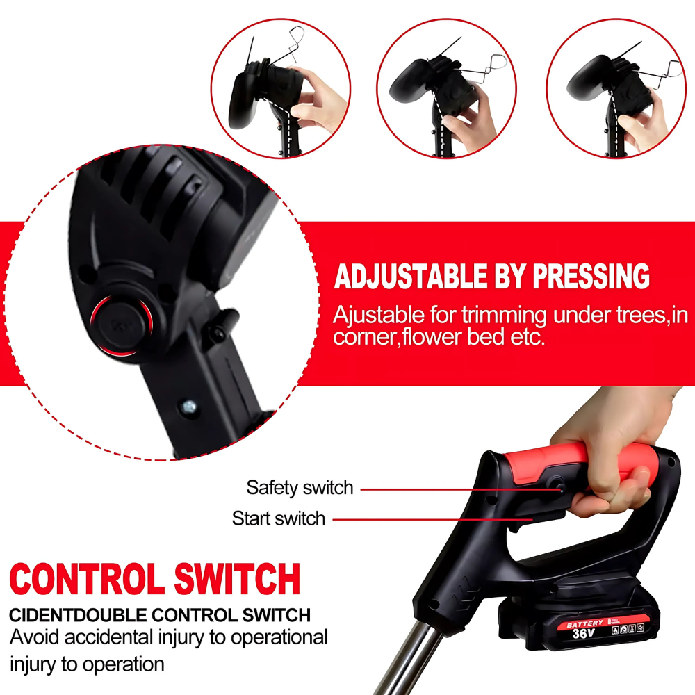 3-in-1 Cordless Electric Grass Lawn Mower