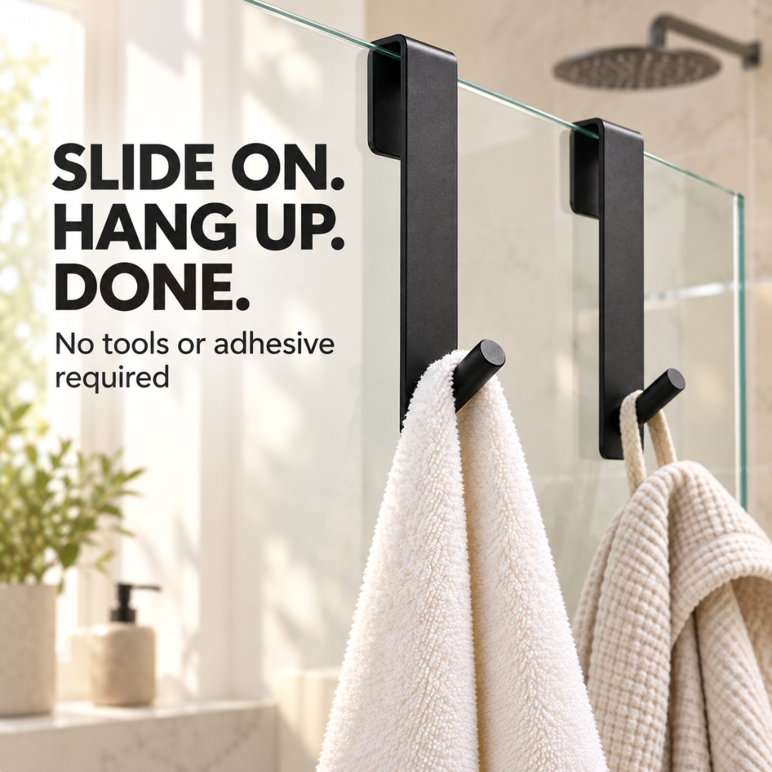 Effico Over-Glass Shower Hooks