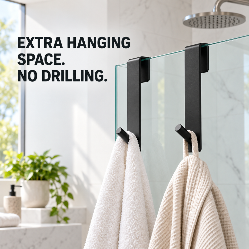 Effico Over-Glass Shower Hooks